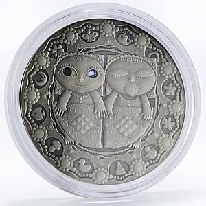 Belarus 20 rubles Zodiac Signs series Gemini (Without an Eye) silver coin 2009