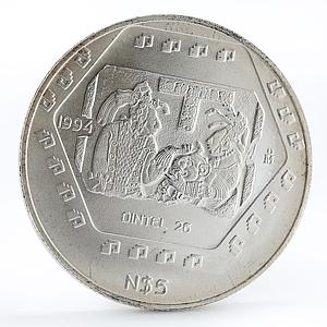 Mexico 5 pesos Precolombina series Dintel silver coin 1994