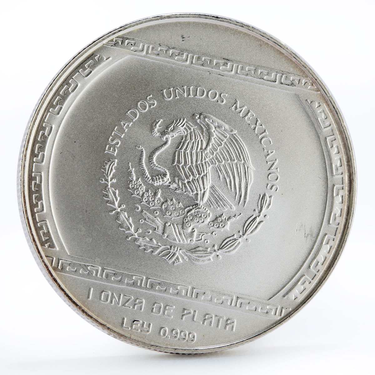 Mexico 5 pesos Precolombina series Palma Con Cocodrilo silver coin 1993