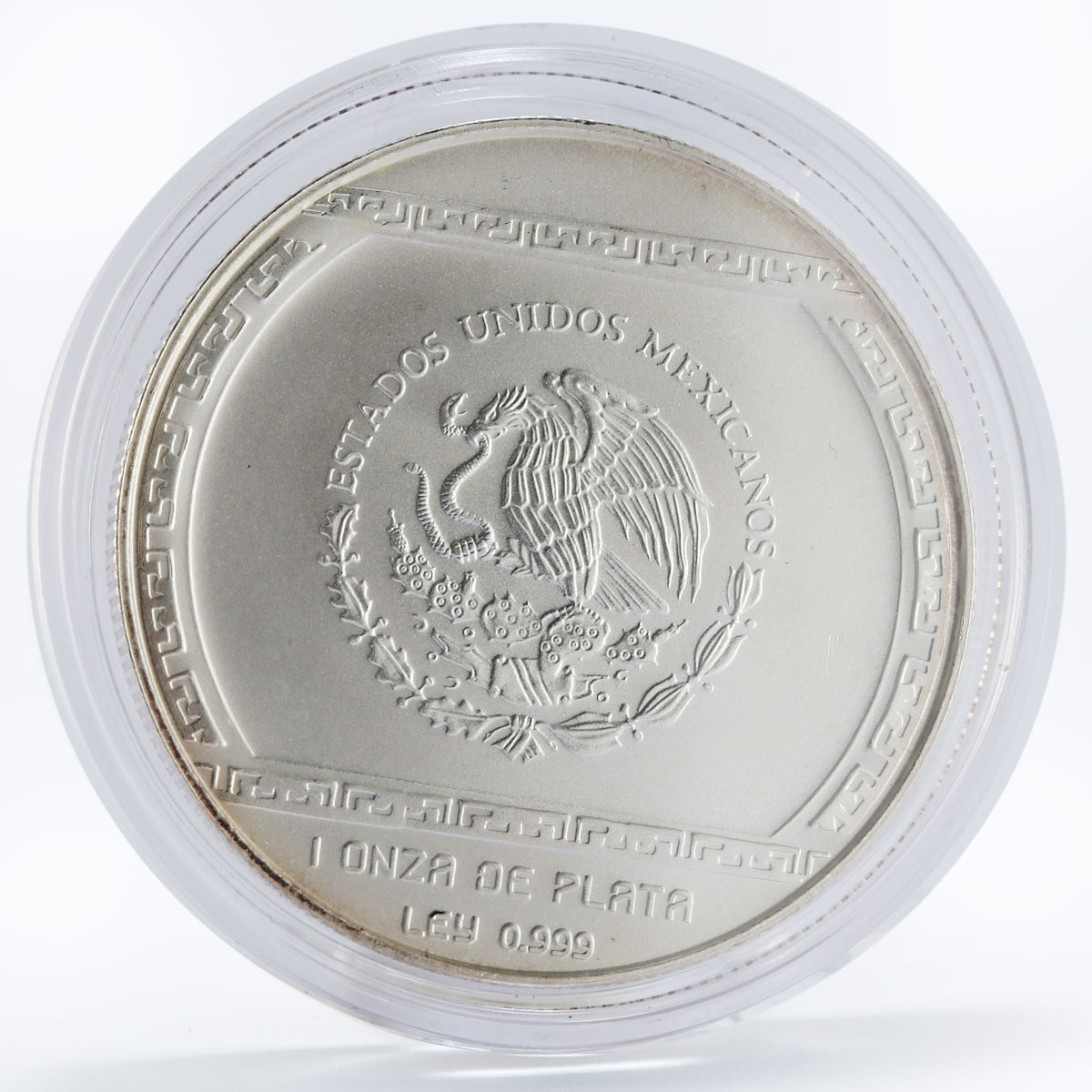 Mexico 5 pesos Precolombina series Palma Con Cocodrilo silver coin 1993