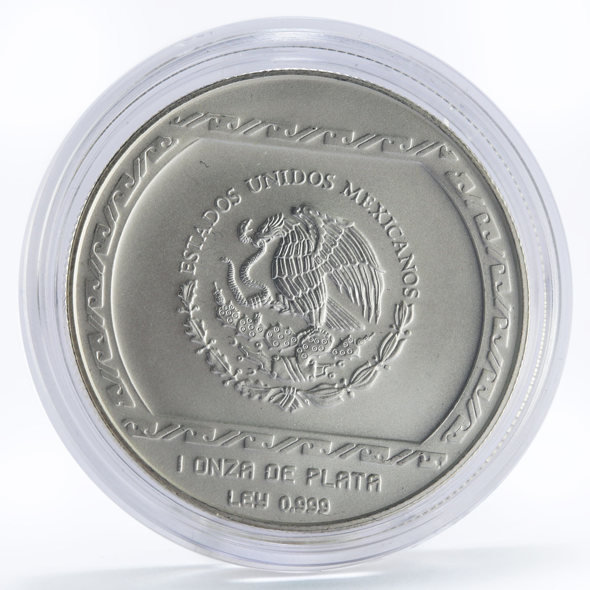 Mexico 5 pesos Precolombina series Sculpture Caaita Sonaiente silver coin 1993