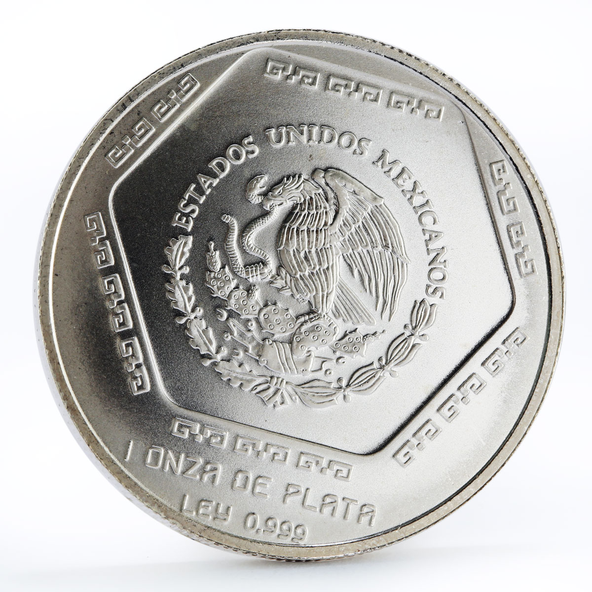 Mexico 5 pesos Precolombina series Lapida Tumba de Palenque silver coin 1994