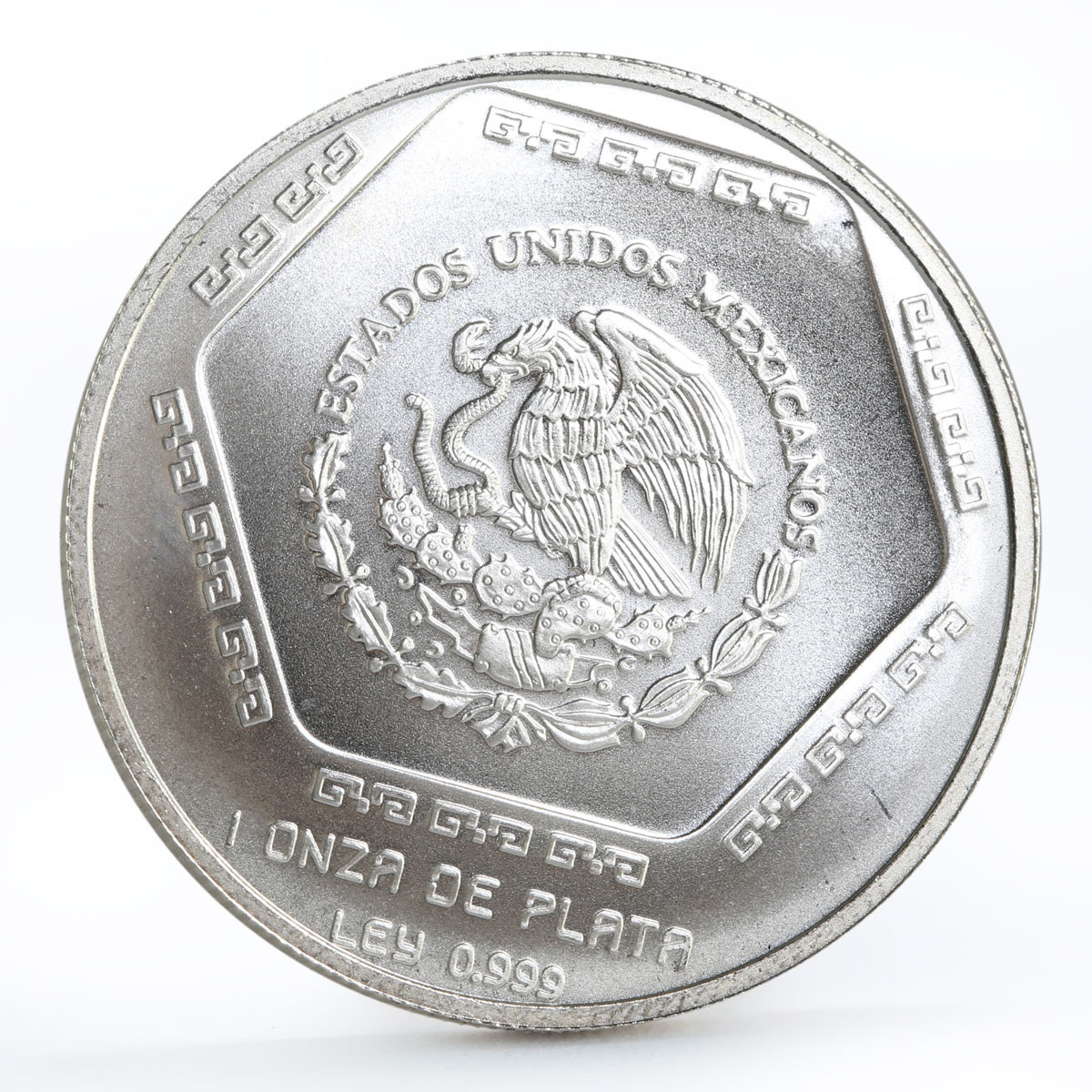 Mexico 5 pesos Precolombina series Lapida Tumba de Palenque silver coin 1994