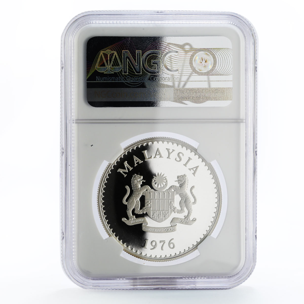 Malaysia 15 ringgit Conservation series Malaysian Gaur PF70 NGC silver coin 1976