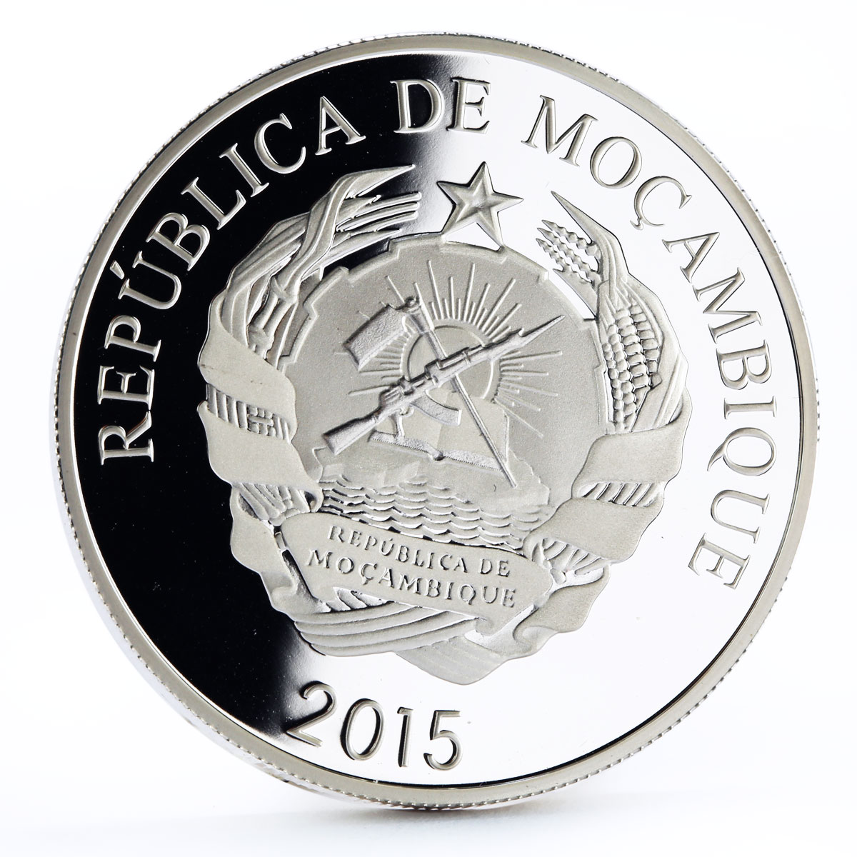 Mozambique 200 meticais 35 Years of the Metical proof silver coin 2015