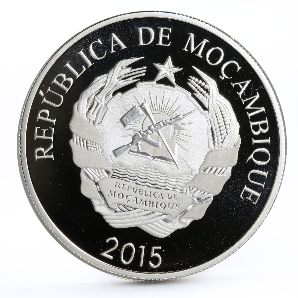 Mozambique 200 meticais 35 Years of the Metical proof silver coin 2015