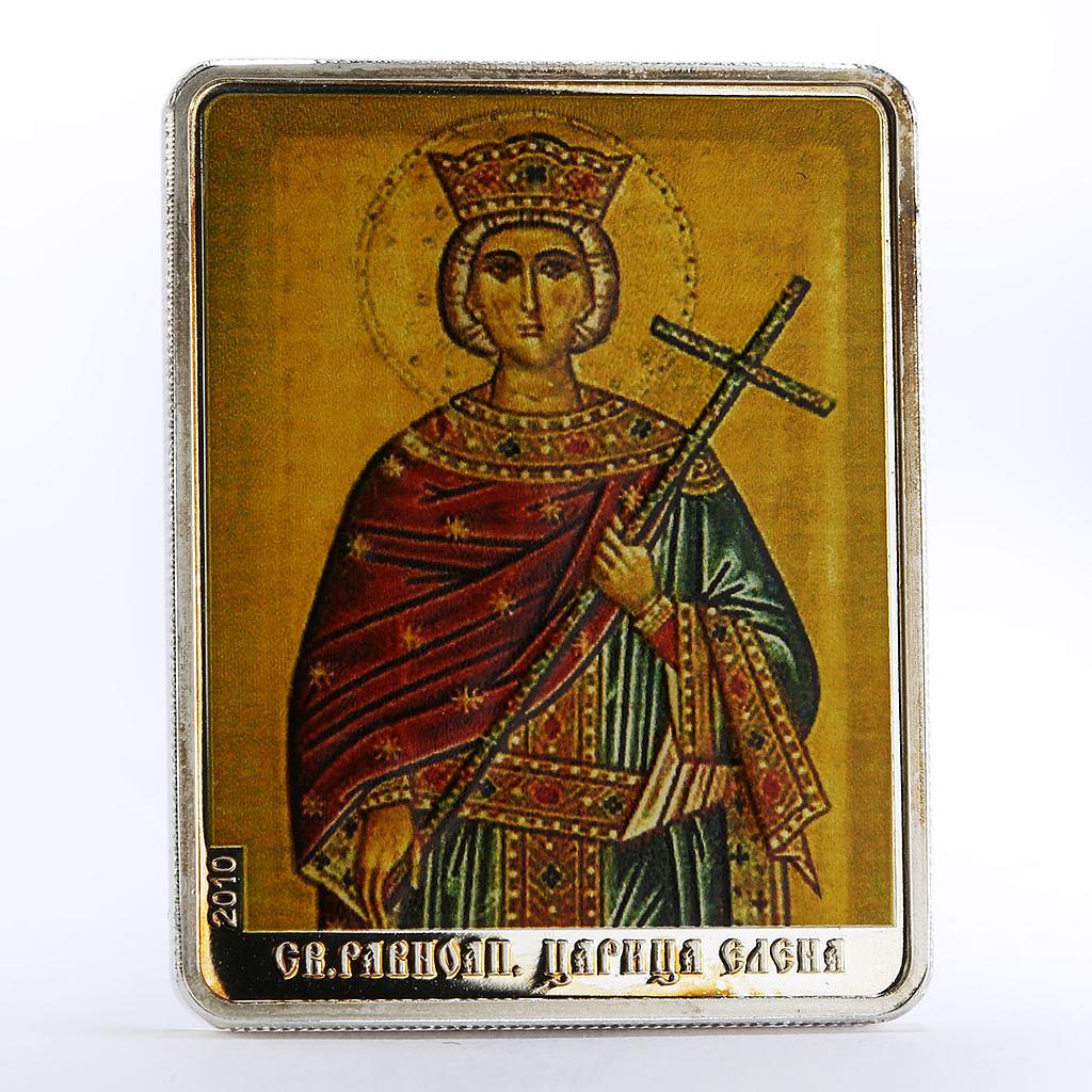 Cook Islands 5 dollars Faith and Icons series Saint Helena silver coin 2010