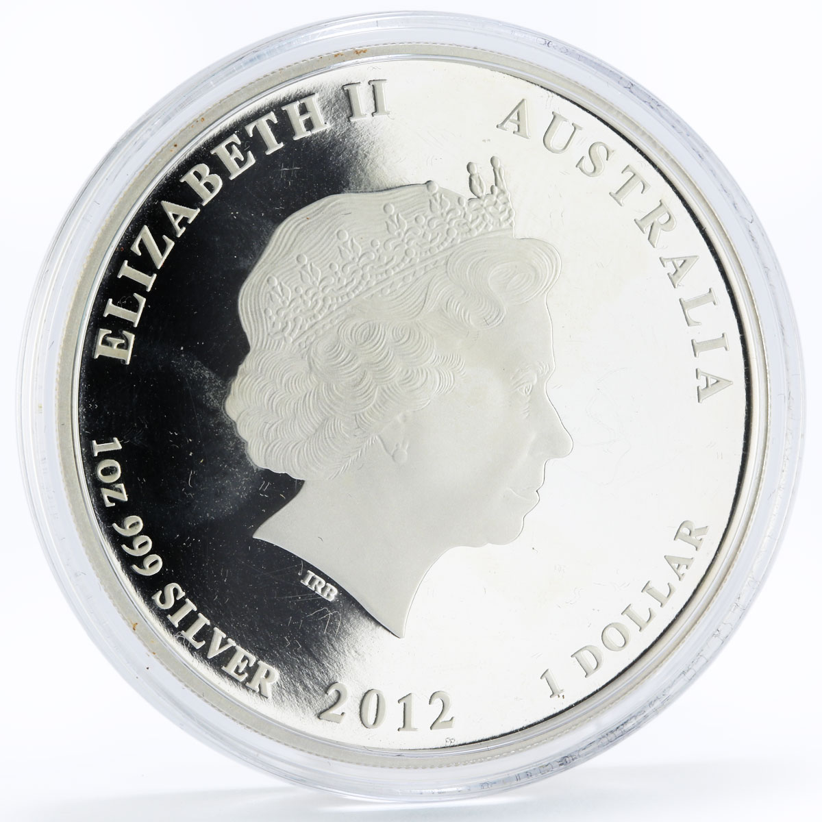 Australia 1 dollar Lunar Calendar series II Year of the Dragon silver coin 2012