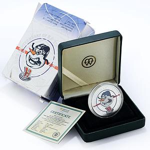 Niue 1 dollar 50 Years to Hockey Club Sibir Novosibirsk proof silver coin 2013