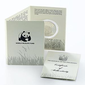 Philippines 200 piso WWF series Mindoro Buffalo proof silver coin 1987