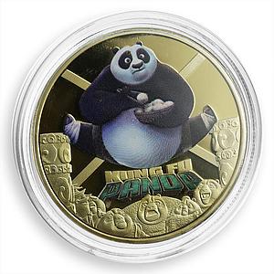 Kung Fu Panda, superhero, cartoon, Chinese, karate, gilding, token