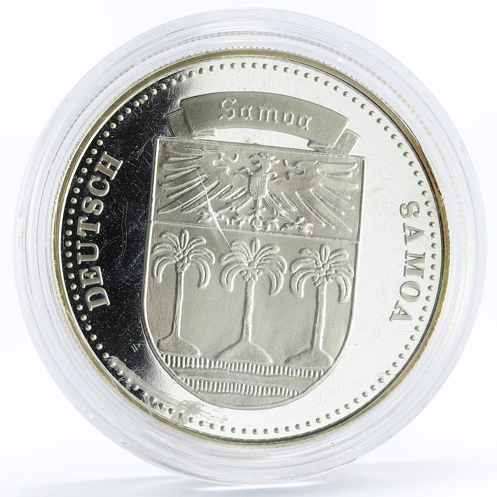 Palau 5 dollars International Coins series German Samoa silver coin 1999