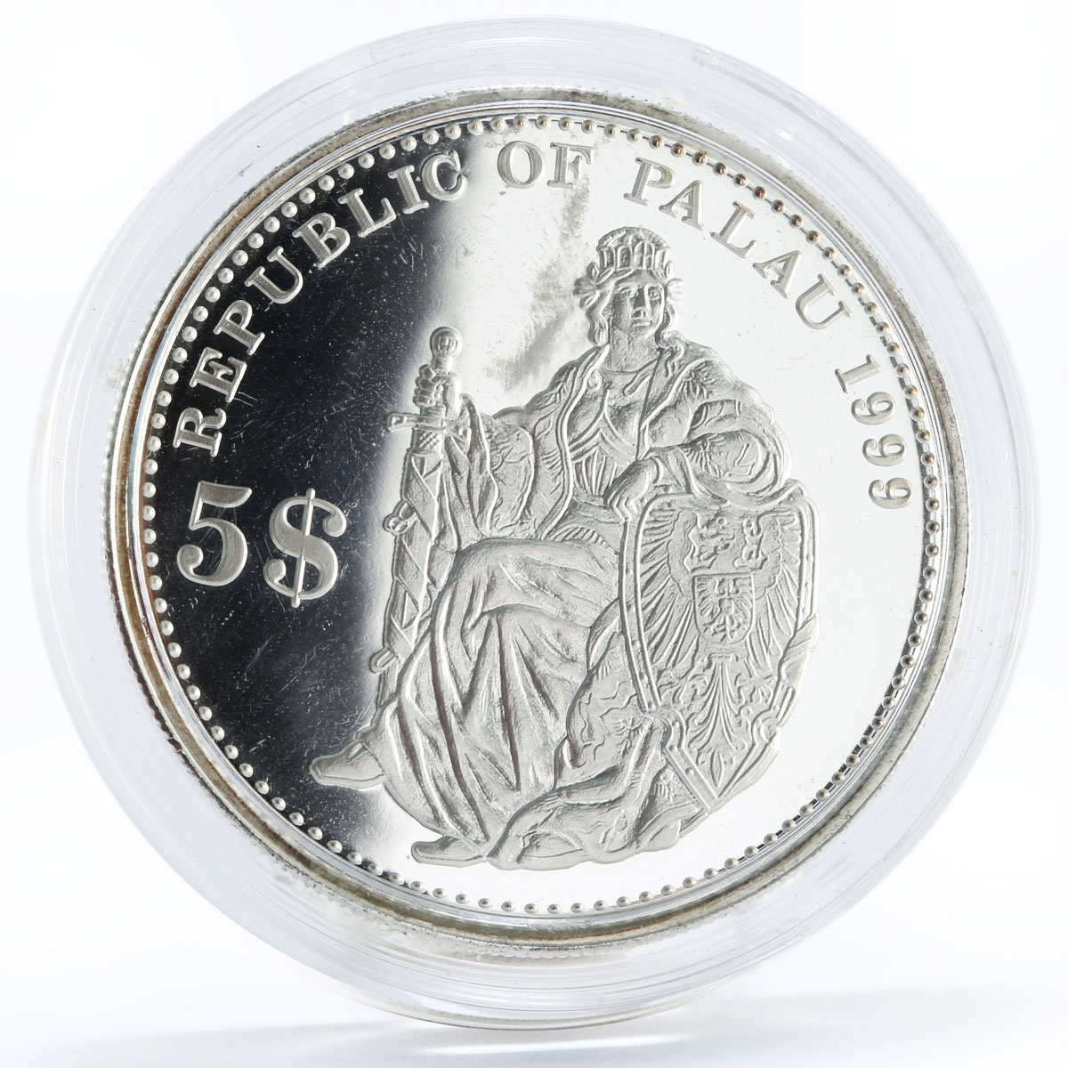 Palau 5 dollars International Coins series German Togo silver coin 1999