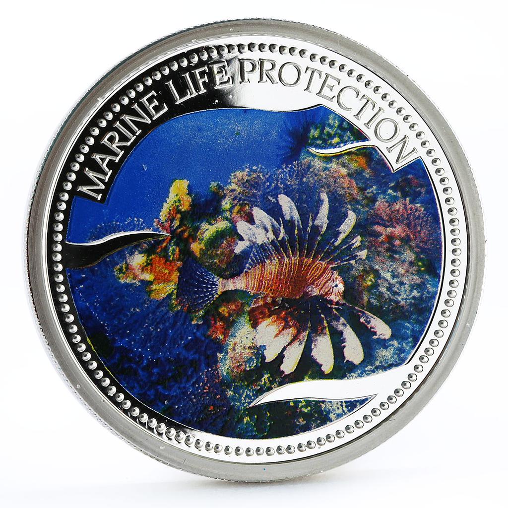 Palau 5 dollars Marine Life Protection series Koran Angelfish silver coin 2005