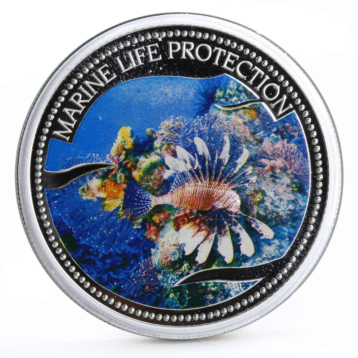 Palau 5 dollars Marine Life Protection series Koran Angelfish silver coin 2005