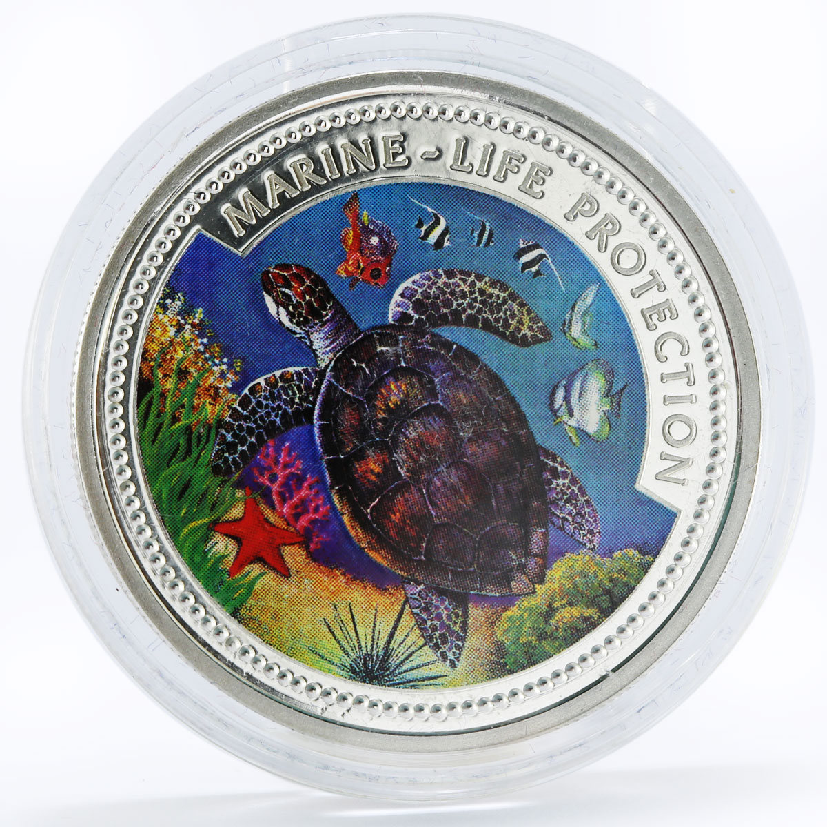 Palau 5 dollars Marine Life Protection series Sea Turtle silver coin 1998