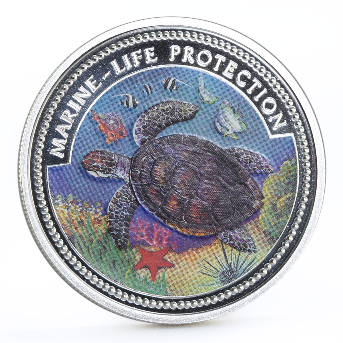 Palau 5 dollars Marine Life Protection series Sea Turtle silver coin 1998