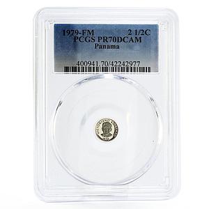 Panama 2,5 centesimos Victoriano Lorenzo PR70 PCGS proof nickel coin 1979