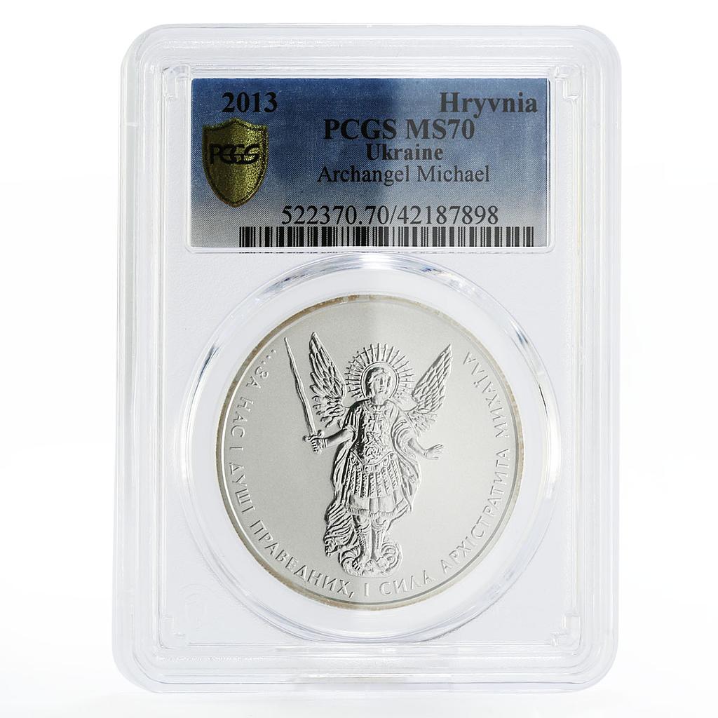Ukraine 1 hryvnia Faith series Archangel Michael MS70 PCGS silver coin 2013