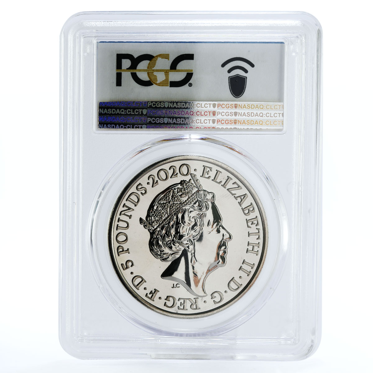 Britain 5 pounds Bondiana series Pay Attention 007 MS69 PCGS CuNi coin 2020