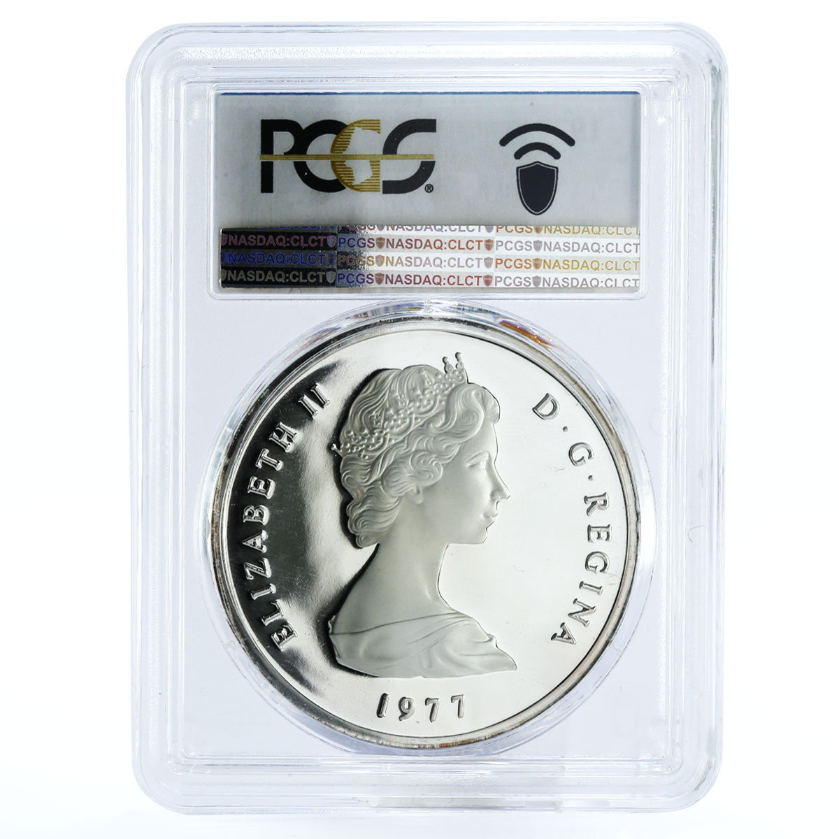 Turks and Caicos Islands 20 crowns Queen Victoria PR69 PCGS silver coin 1977