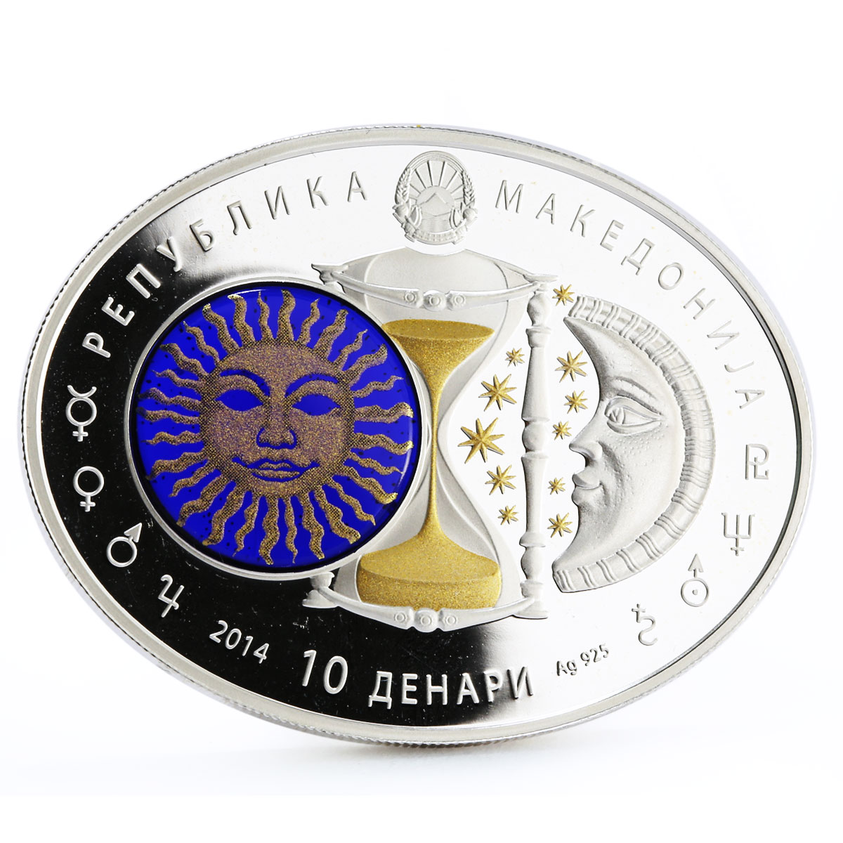 Macedonia 10 denars Zodiac Signs series Scorpio 3D silver coin 2014