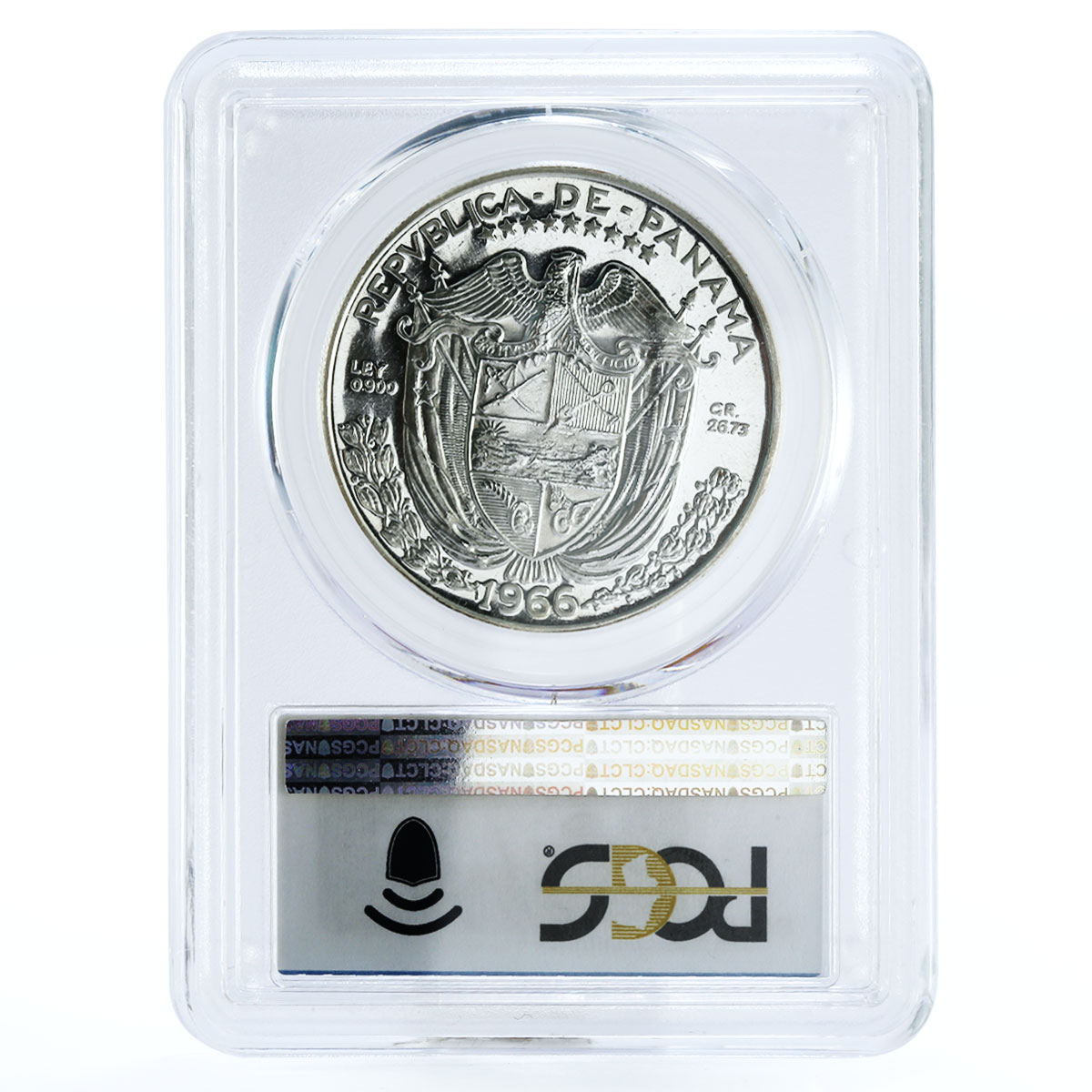 Panama 1 balboa Explorer Vasco Nunez de Balboa PR67 PCGS silver coin 1966