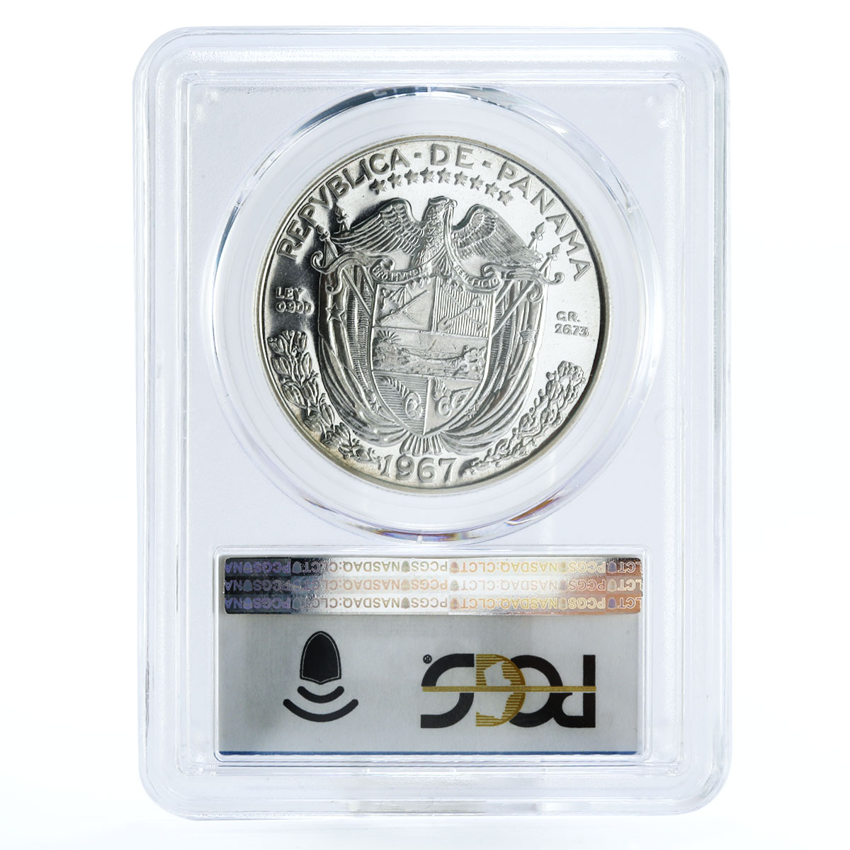 Panama 1 balboa Explorer Vasco Nunez de Balboa PR67 PCGS silver coin 1967