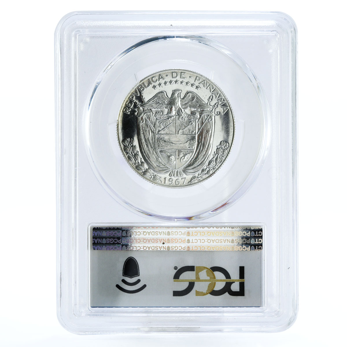 Panama 1/2 balboa Explorer Vasco Nunez de Balboa PR69 PCGS silver coin 1967