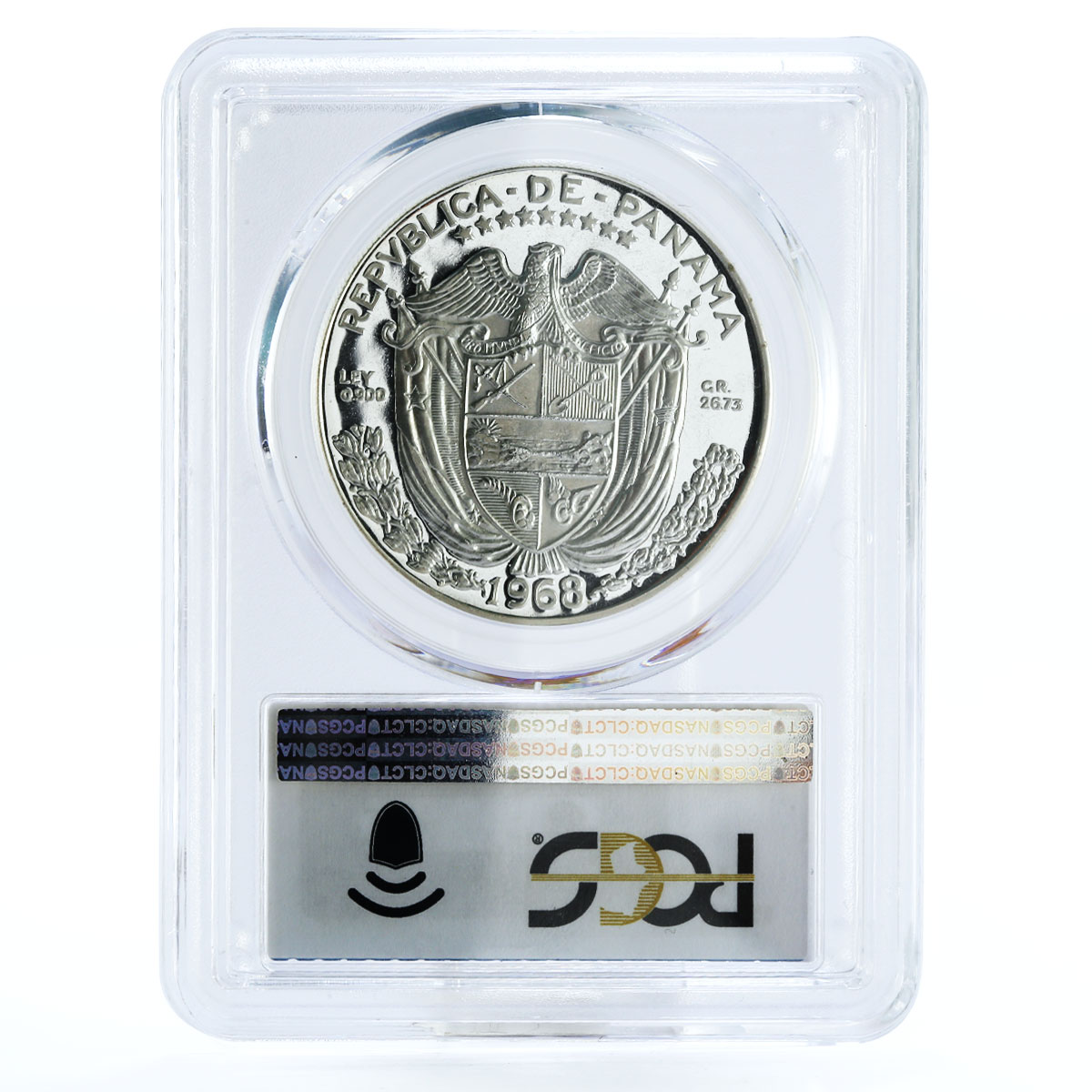 Panama 1 balboa Explorer Vasco Nunez de Balboa PR67 PCGS silver coin 1968