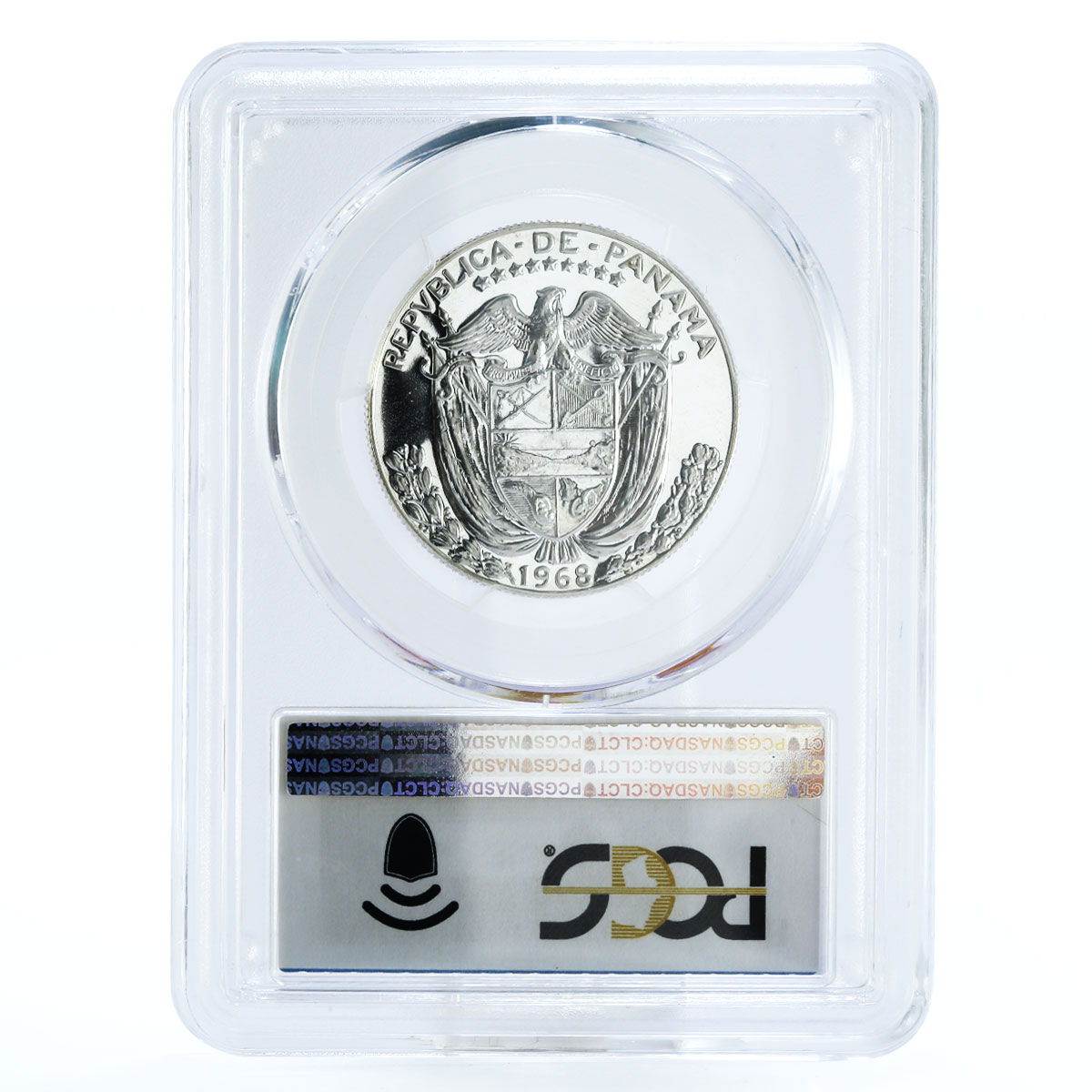 Panama 1/2 balboa Explorer Vasco Nunez de Balboa PR69 PCGS silver coin 1968