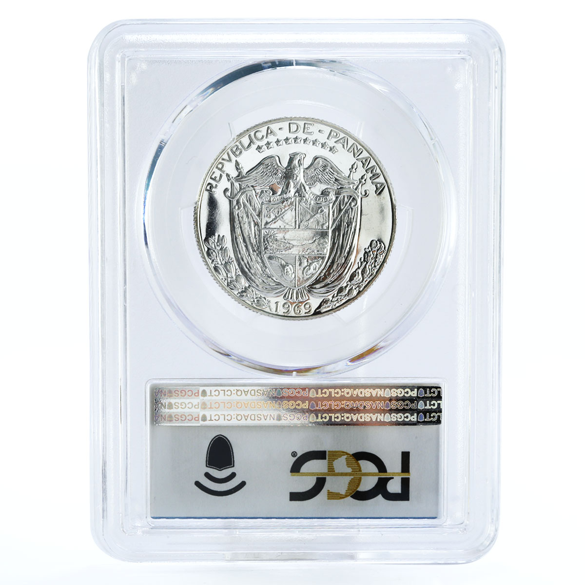 Panama 1/2 balboa Explorer Vasco Nunez de Balboa PR66 PCGS silver coin 1969