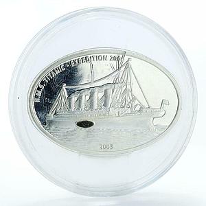 Liberia 10 dollars RMS Titanic - Expedition 2000 proof silver coin 2005