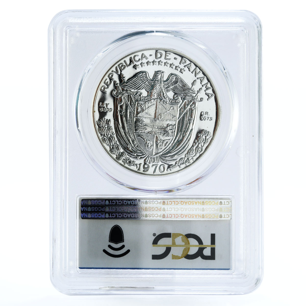 Panama 1 balboa Explorer Vasco Nunez de Balboa PR67 PCGS silver coin 1970