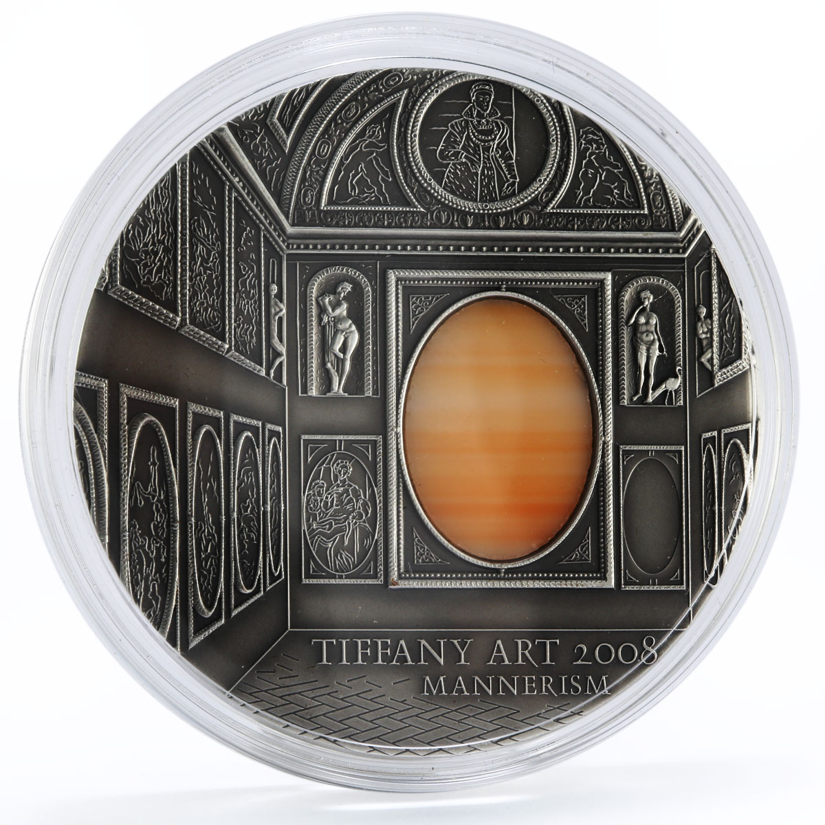 Palau 10 dollars Tiffany Art series Mannerism silver coin 2008