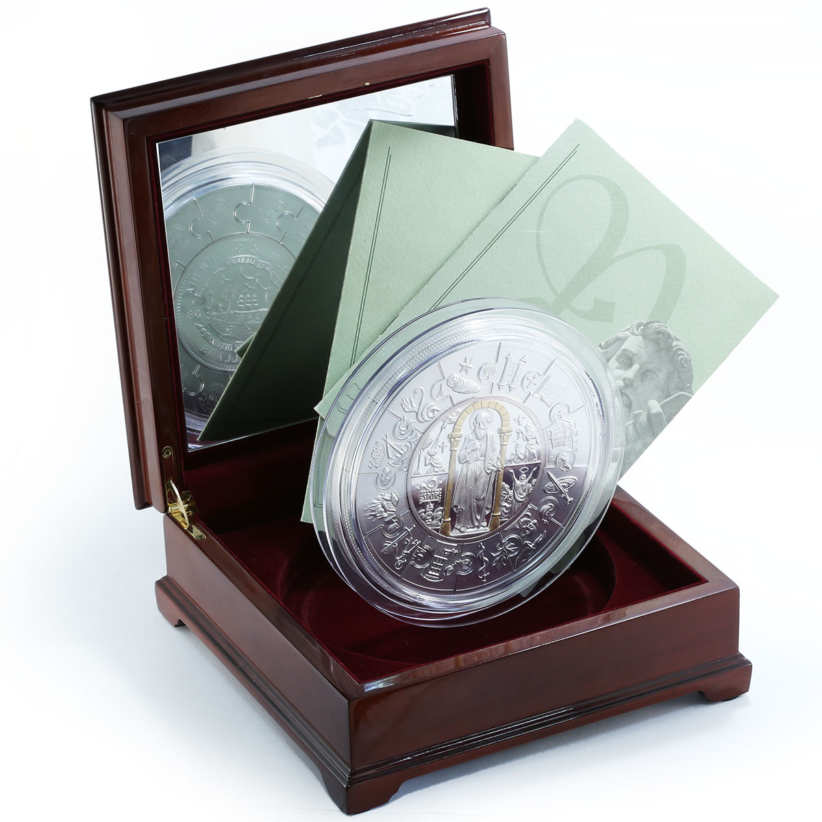 Liberia 100 dollars Apostle Paul religion gilding silver 1kg coin