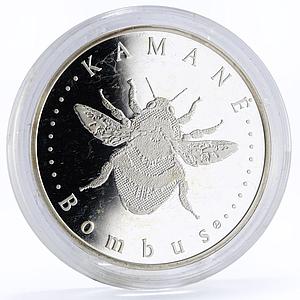 Lithuania 50 litu Bumblebee proof silver coin 2008