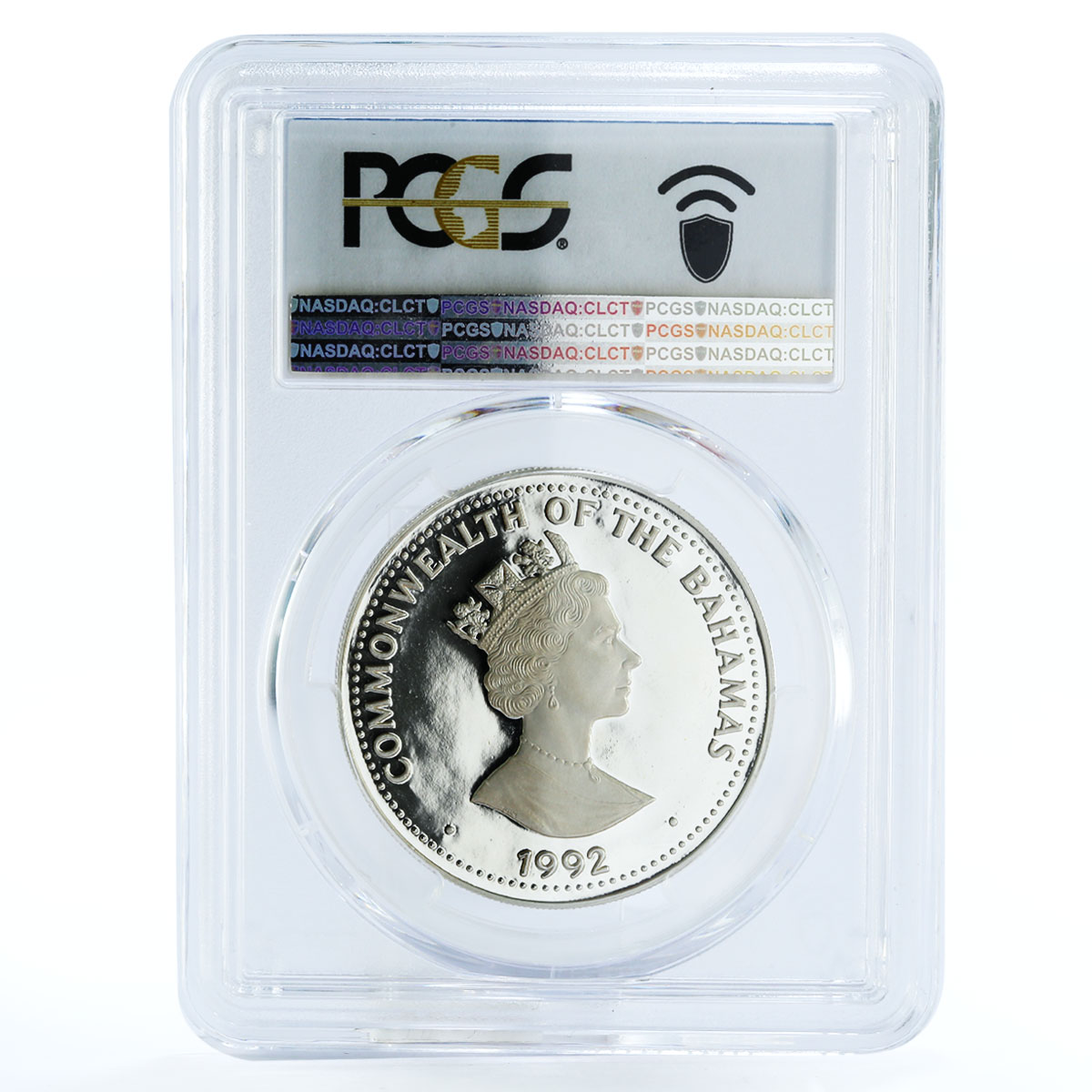 Bahamas 5 dollars 500 Years of America T. Roosevelt PR68 PCGS silver coin 1992