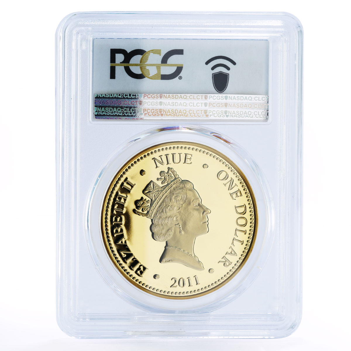 Niue 1 dollar Star Wars series Obiwan Kenobi MS69 PCGS gilded copper coin 2011
