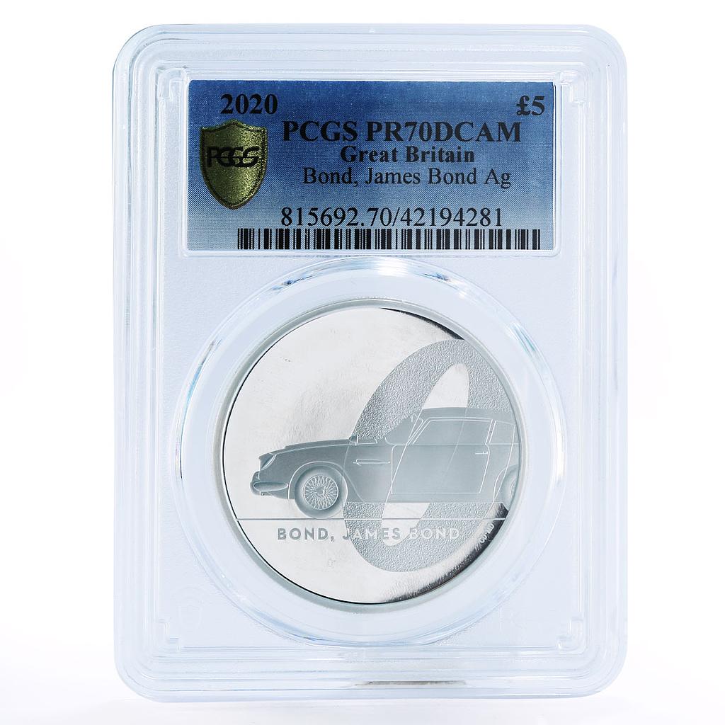 Britain 2 pounds Bondiana series James Bond's Car PR70 PCGS silver coin 2020