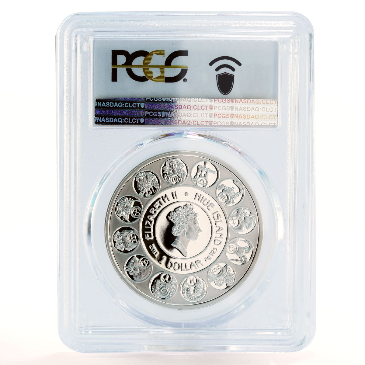 Niue 1 dollar A. Mucha Zodiac Signs series Scorpio PR70 PCGS silver coin 2011