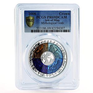 Isle of Man 1 crown International Year of the Earth PR69 PCGS bimetal coin 2008