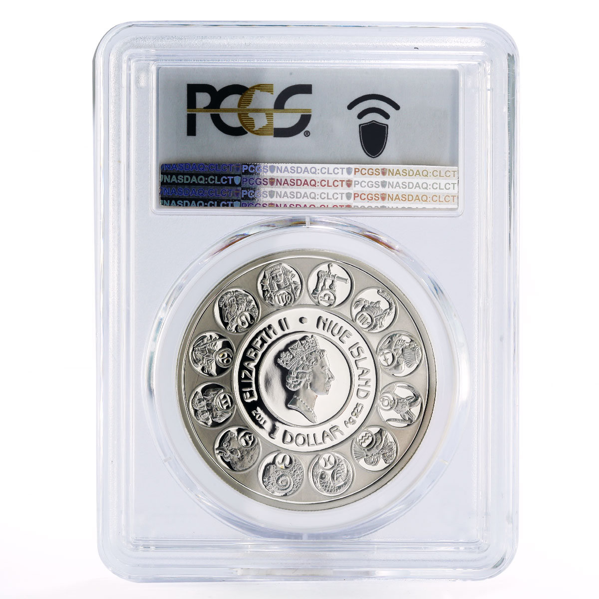 Niue 1 dollar A. Mucha Zodiac series Sagittarius PR70 PCGS silver coin 2011