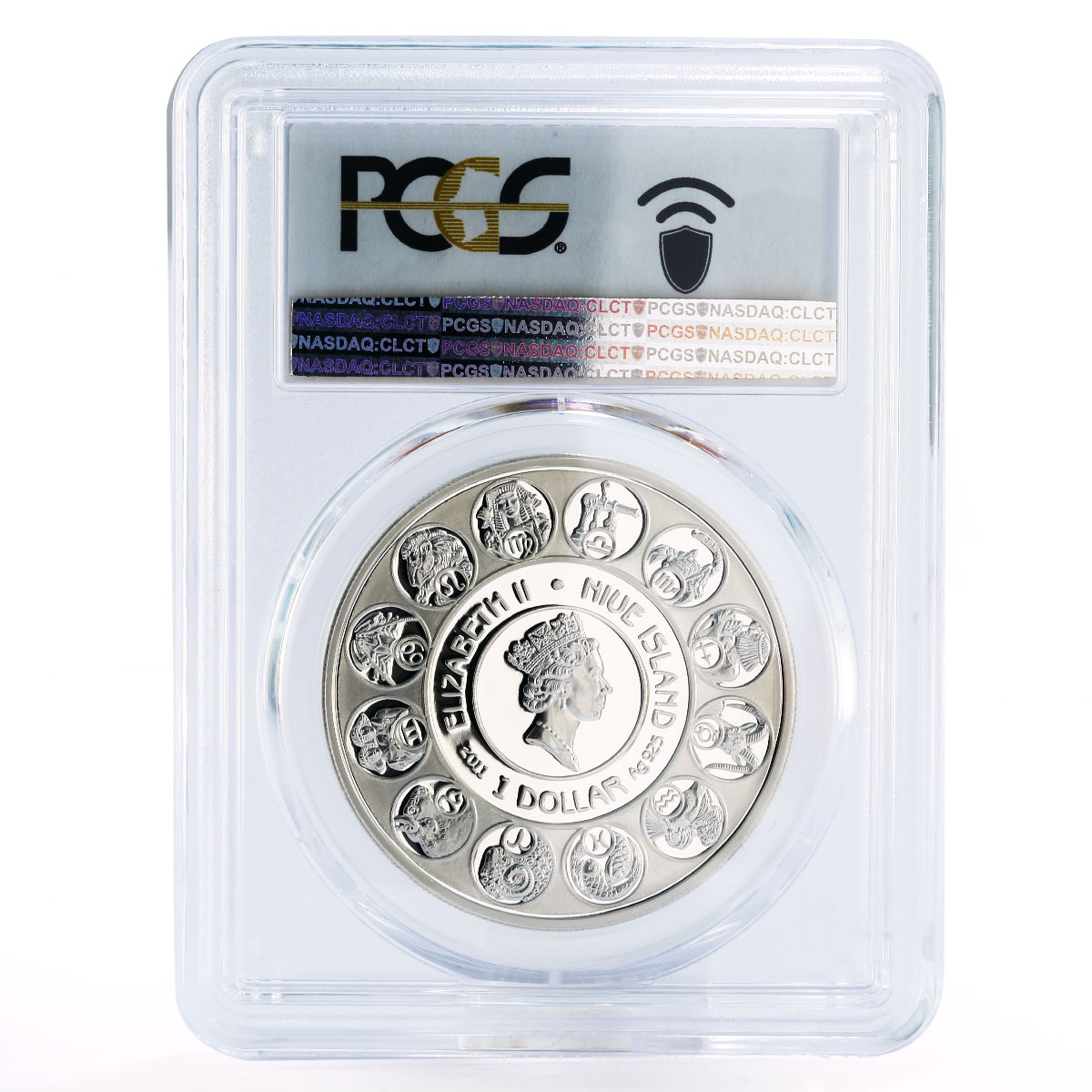 Niue 1 dollar A. Mucha Zodiac series Virgo PR70 PCGS silver coin 2011