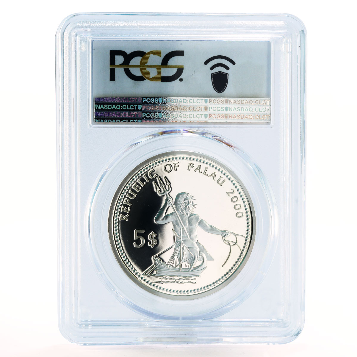 Palau 5 dollars Marine Life Protection Shipwreck PR70 PCGS silver coin 2000