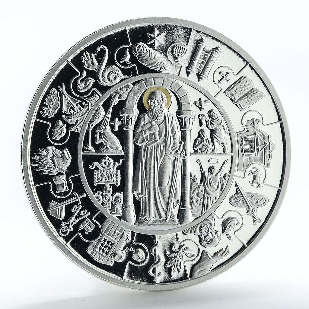 Liberia 5 dollars Apostle Paulus Faith Religion silver coin 2009