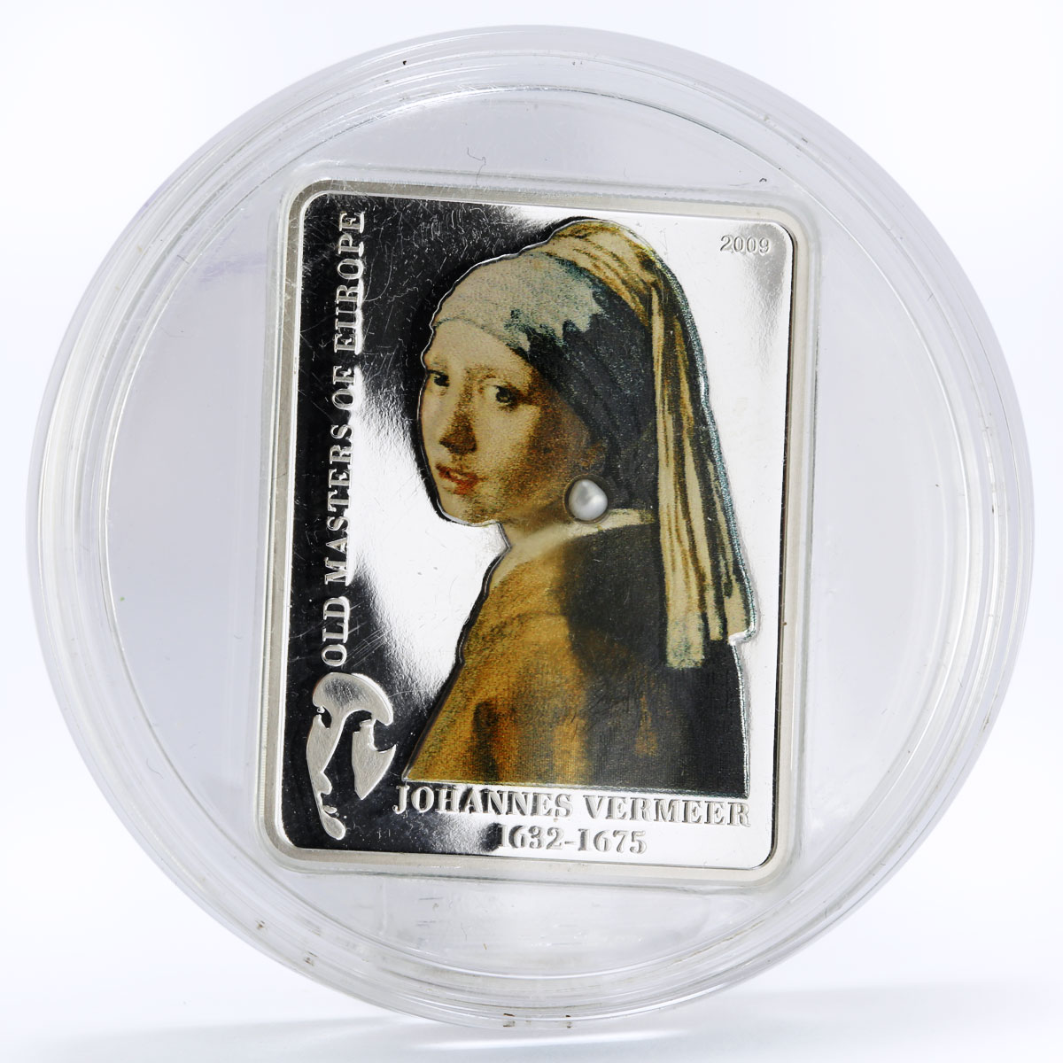 Cook Islands 5 dollars Masters of Art series Johannes Vermeer silver coin 2009