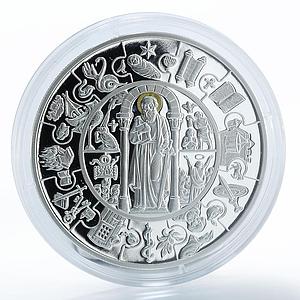 Liberia 5 dollars Apostle Paulus Faith Religoin goldplated silver coin 2009