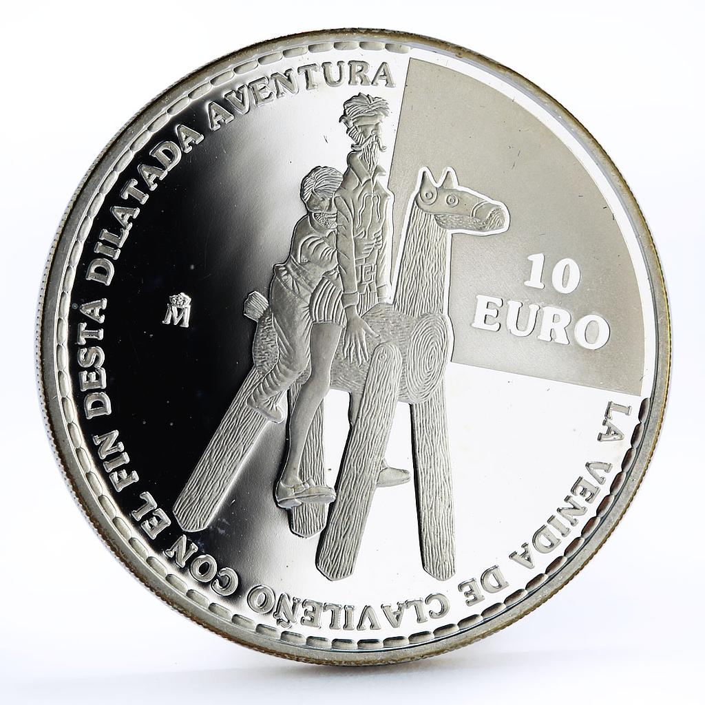 Spain 10 euro Jubilee of Don Quixote of La Mancha proof silver coin 2005