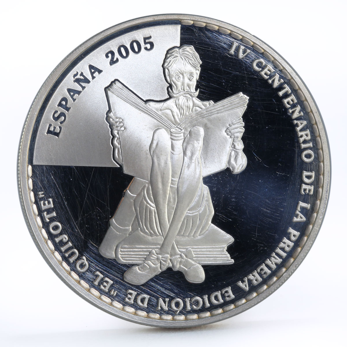 Spain 10 euro Jubilee of Don Quixote of La Mancha proof silver coin 2005